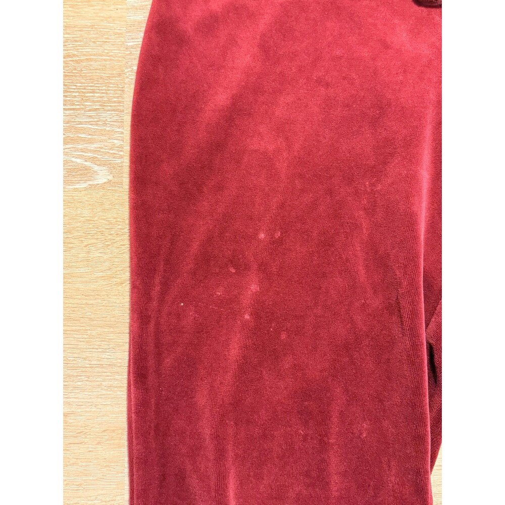 Y2K Juicy Velvet Red Women’s Low Rise Flare Bottom Juicy Pants Forever 21 Size L - Picture 6 of 6